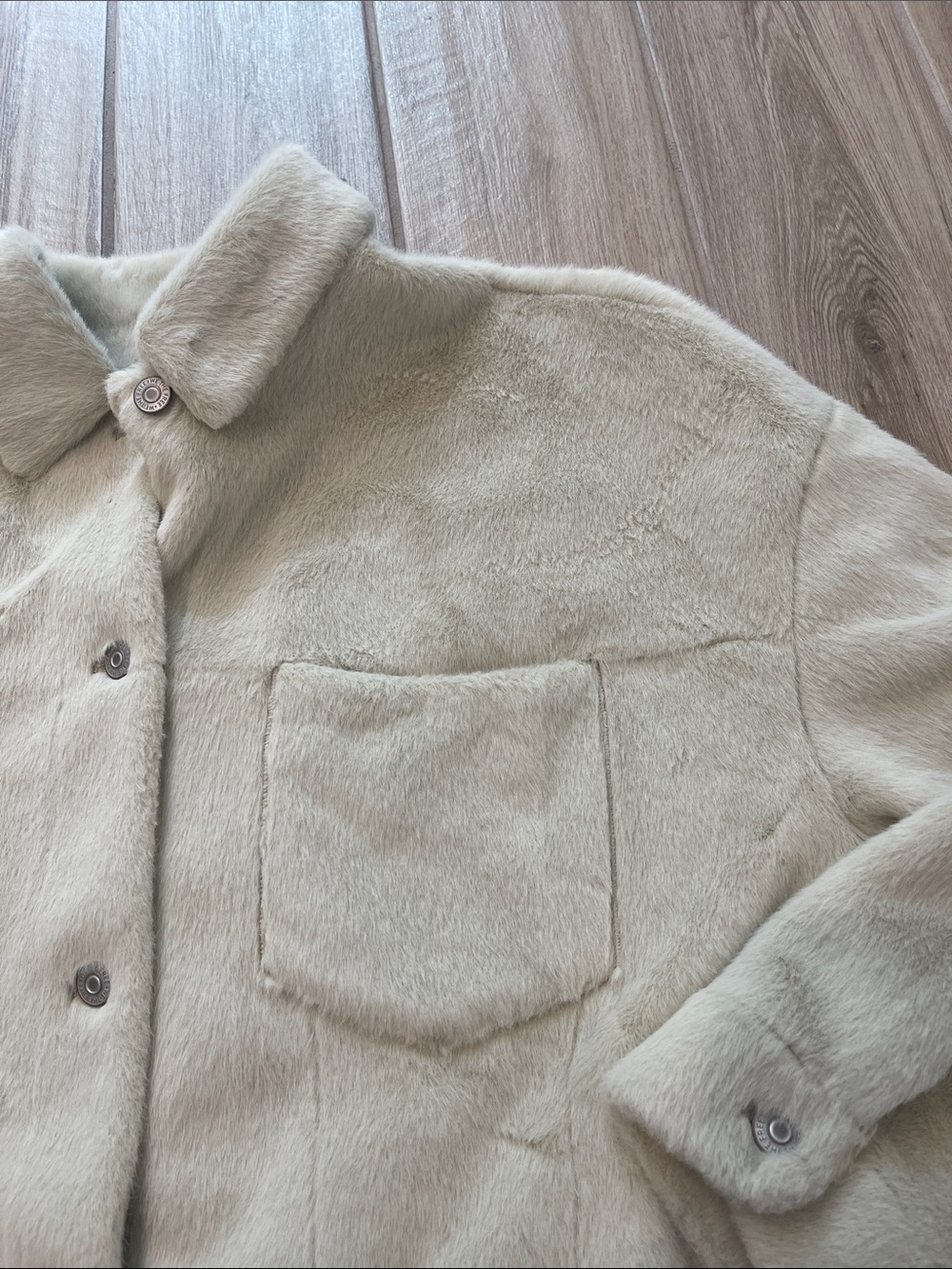 We The Free Cozy Opal Swing Faux Fur Jacket Sz S - Picture 12 of 14